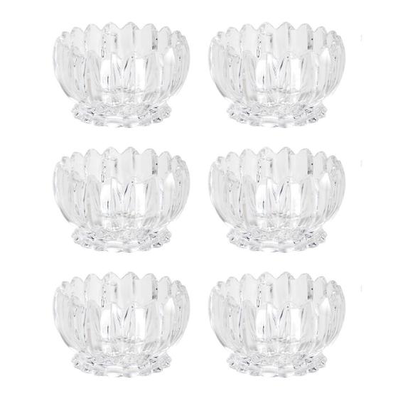 Jogo 6 bowls 11 cm para sobremesa de cristal transparente Geneva Wolff - 25849 Menor preço em Jogo 6 bowls 11 cm para sobremesa de cristal transparente Geneva Wolff - 25849