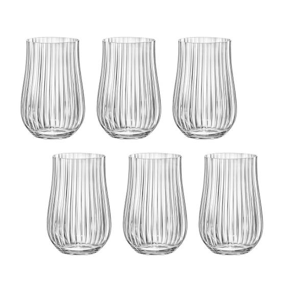 Imagem de Jogo 6 Copos Cristal Água 450 Ml Linha Tulipa Optic Bohemia