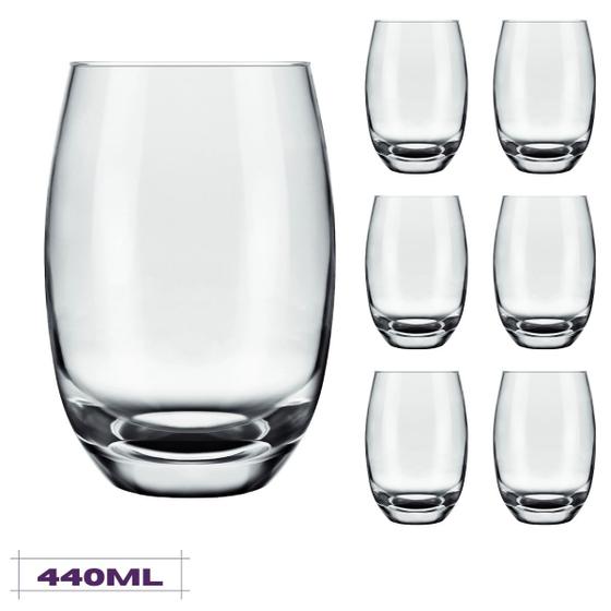 Jogo 6 Copos Grandes Bellagio Amber 440ml Transparente Menor preço em Jogo 6 Copos Grandes Bellagio Amber 440ml Transparente