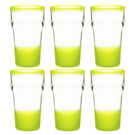 Imagem de Jogo 6 Copos Neon Para Cerveja em Acrílico Pint 570ml - Wp Connect