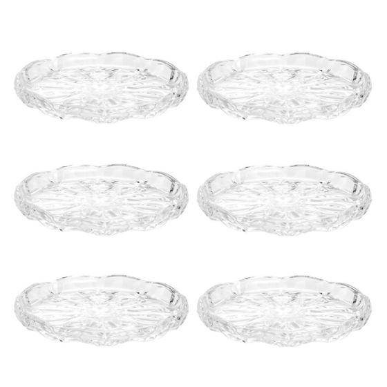 Imagem de Jogo 6 pratos 18 cm para bolo de cristal transparente Louise Wolff - 5342