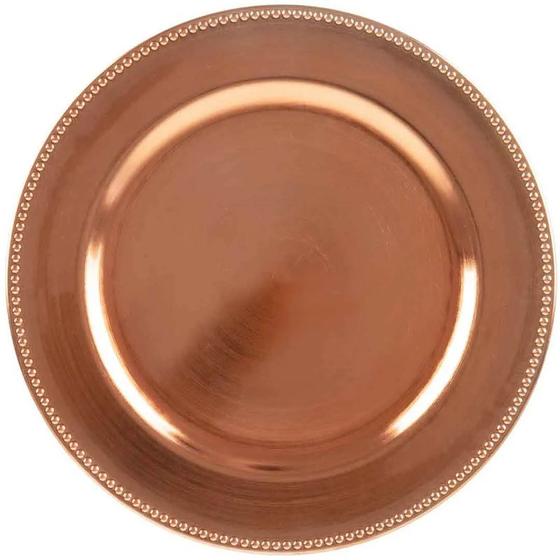 Imagem de Jogo 6 Sousplats Sobremesa Plástico Rosé Gold 25 cm Royal