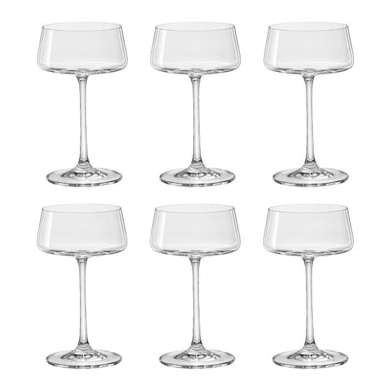 Imagem de Jogo 6 Taças De Cristal Cocktail 220 Ml Linha Xtra Bohemia