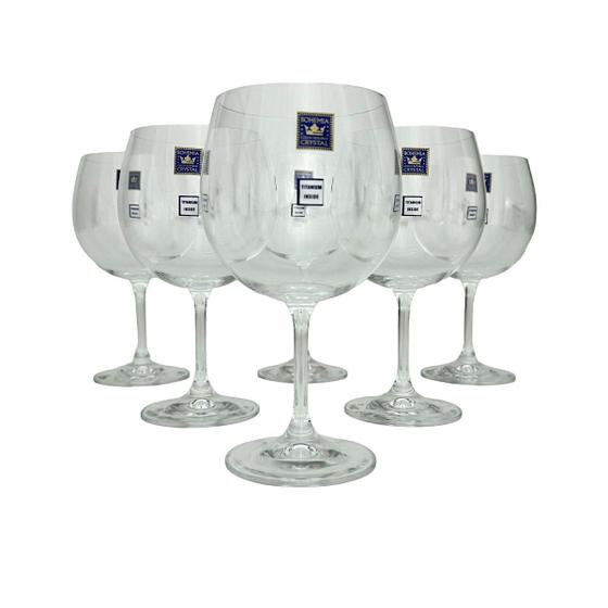 Imagem de Jogo 6 Taças de Cristal Para Gin 600ml Bohemia Linha Anna