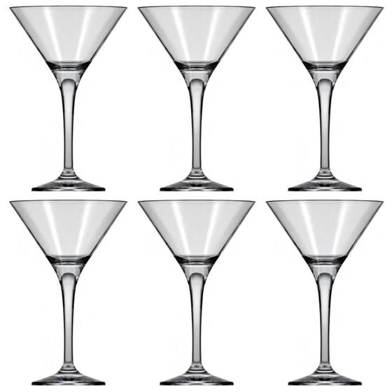 Imagem de Jogo 6 Taças Martini Windsor Drinks 250ml Coquetel Nadir Figueiredo em Vidro Transparente