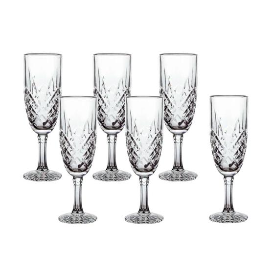 Imagem de Jogo 6 Taças Vidro Transparente para Vinho 185ml Resistente