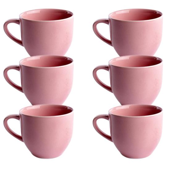 Jogo 6 Xicara Café Chá Porcelana 170ml Resistentes Menor preço em Jogo 6 Xicara Café Chá Porcelana 170ml Resistentes