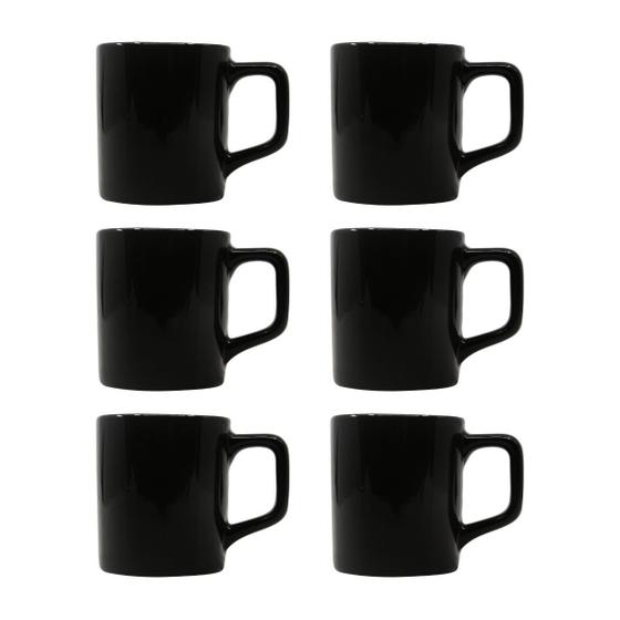 Imagem de Jogo 6 Xícara Café Expresso Mini Canecas Chá Preto 80mL 