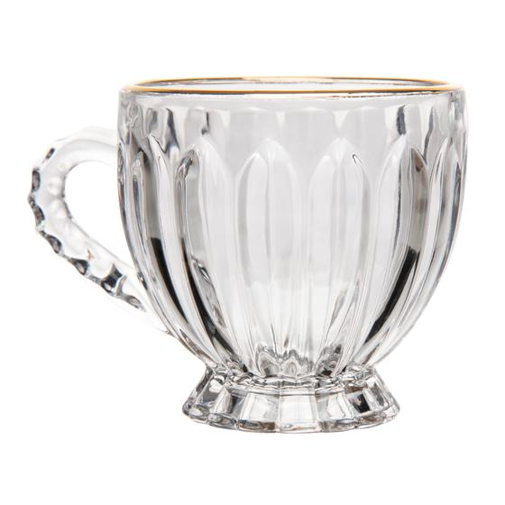 Imagem de Jogo 6 xicara renaissance c/fio de ouro 200ml cristal - lyor