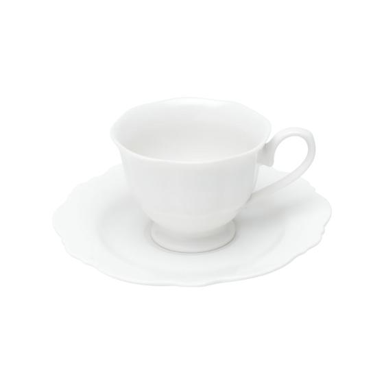Imagem de Jogo 6 xícaras 80ml para café de porcelana com pires Maldivas branco Wolff - 17472