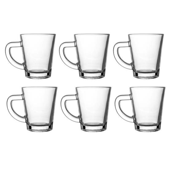 Imagem de Jogo 6 Xícaras Café Vidro Casual 70Ml Class Home
