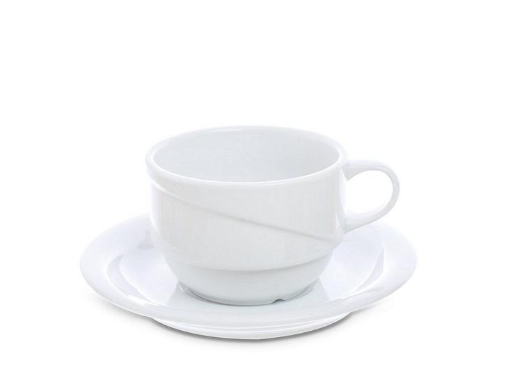 Imagem de Jogo 6 Xícaras chá com pires X-Tambu 200ml Relevo Porcelana Gural Porselen