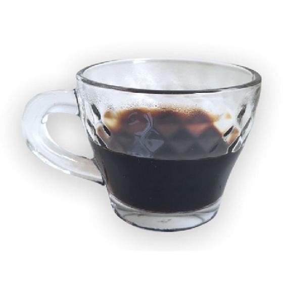 Imagem de Jogo 6 Xicaras De Café Chá Vidro 90ml Pequena