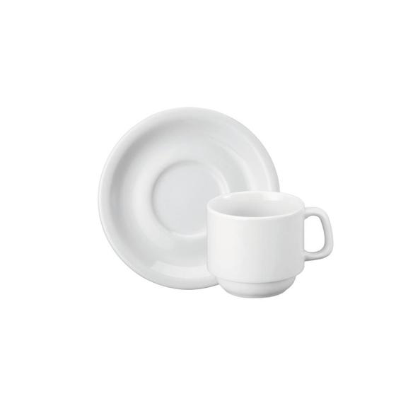 Imagem de Jogo 6 Xícaras De Chá 200ml Com Pires Porcelana Schmidt