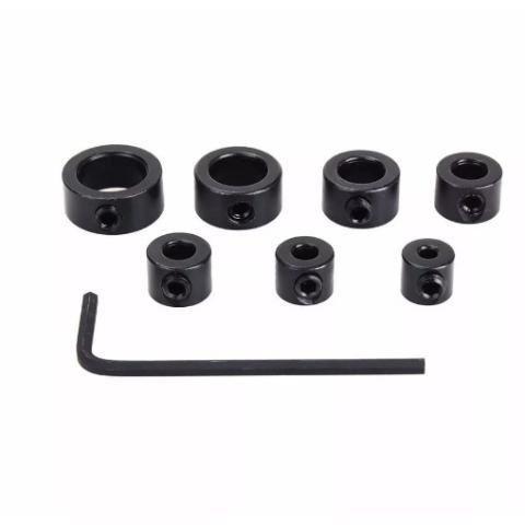 Jogo 7 limitadores broca 3 a 12 mm + 1 chave allen Menor preço em Jogo 7 limitadores broca 3 a 12 mm + 1 chave allen