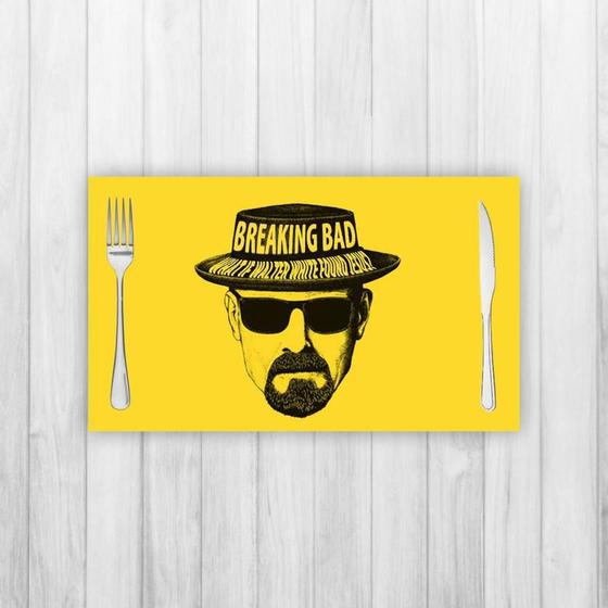 Imagem de Jogo Americano 2 Un Retangular Neoprene Breaking Bad Amarelo