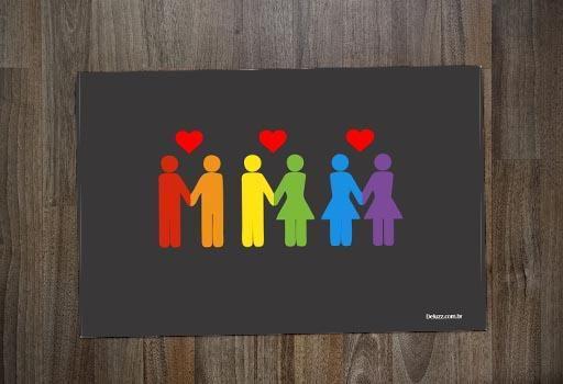 Imagem de Jogo Americano 2 unidades coleções, O Amor LGBT