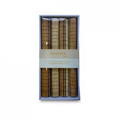 Jogo Americano 4 peças Retangular 30x45cm Bamboo Fortaleza - Niazitex Menor preço em Jogo Americano 4 peças Retangular 30x45cm Bamboo Fortaleza - Niazitex
