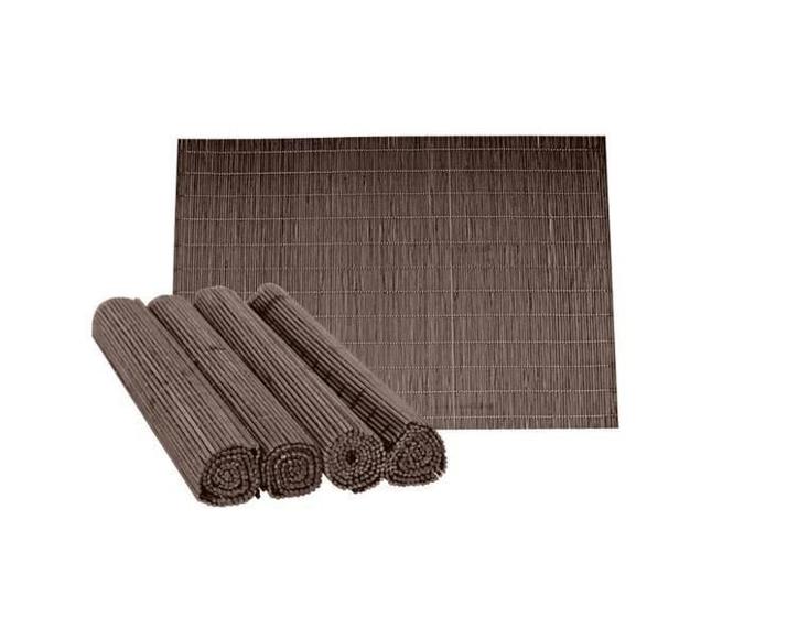 Imagem de Jogo Americano Bambu Marrom Escuro 4 Lugares 45X30Cm Mesa