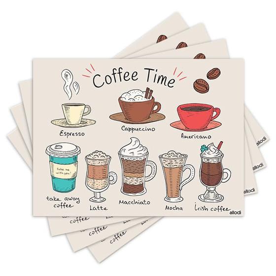 Imagem de Jogo Americano com 4 peças - Café - Cafeteria - 1467Jo