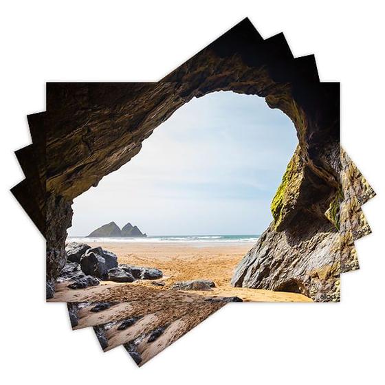 Imagem de Jogo Americano com 4 peças - Mar - Praia - Natureza - Paisagem - 2041Jo