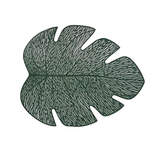 Imagem de Jogo Americano Folha Verde PVC para Mesa Posta 1 Pc BTC