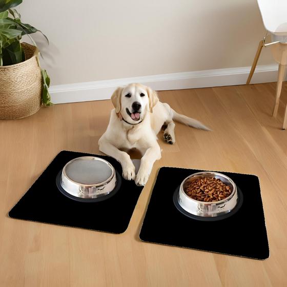 Imagem de Jogo Americano Lavável para Cachorro Absorvente, M, tamanho 70x50cm, Preto, 02 unidades, ECOPET