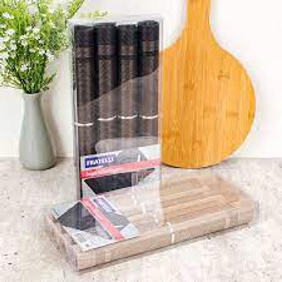 Jogo americano retangular kit 4 peças sousplat mesa de jantar - fratelli Imagem de Jogo americano retangular kit 4 peças sousplat mesa de jantar - fratelli