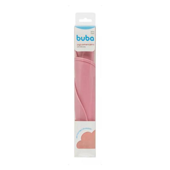 Imagem de Jogo Americano Rosa em Silicone Infantil Buba 