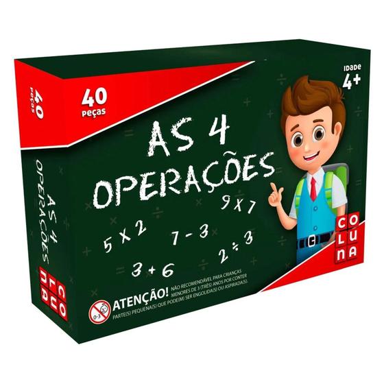 Imagem de Jogo as 4 operacoes matematicas com 54 pecas na caixa - COLUNA