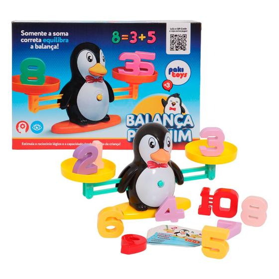 Imagem de Jogo Balança Pinguim Educativo Matemática 4050 Pakitoys