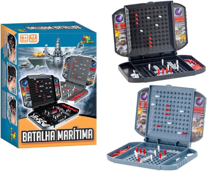 Imagem de Jogo Batalha Marítima Naval +2 Tabuleiros Brinquedo Infantil
