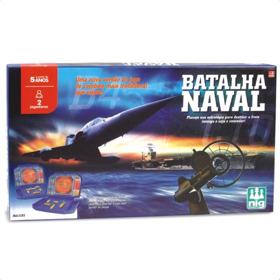 Imagem de Jogo Batalha Naval Infantil Planejamento E Estratégia 2 Maletas 10 Navios A Partir De 8 Anos Nig Brinquedos - 1121