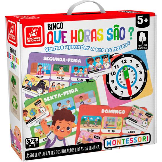 Imagem de Jogo Bingo Que Horas São Montessori