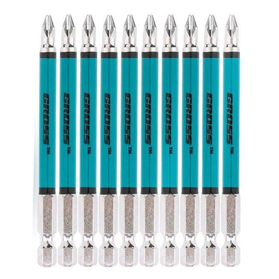 Imagem de Jogo Bits Phillips PH2 70mm com Encaixe 1/4 Pol. 10 Peças - GROSS-11262
