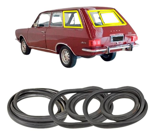 Imagem de Jogo Borracha Vidro Vigia E Lateral Fixa Belina 1 S/friso