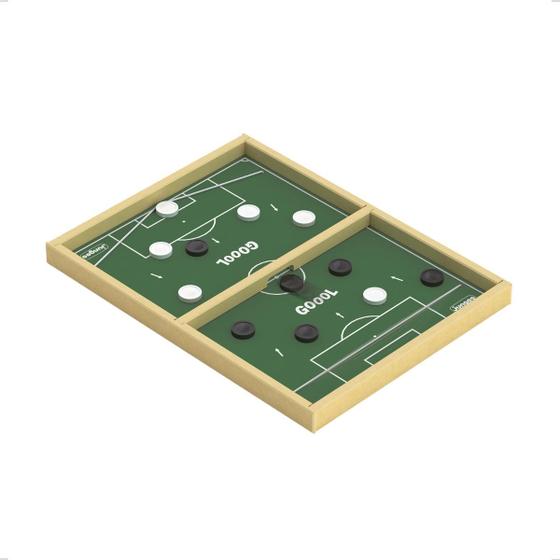Imagem de Jogo Botão Gol a Gol Futebol Infantil MDF com Tabuleiro com  Elástico Infantil Junges