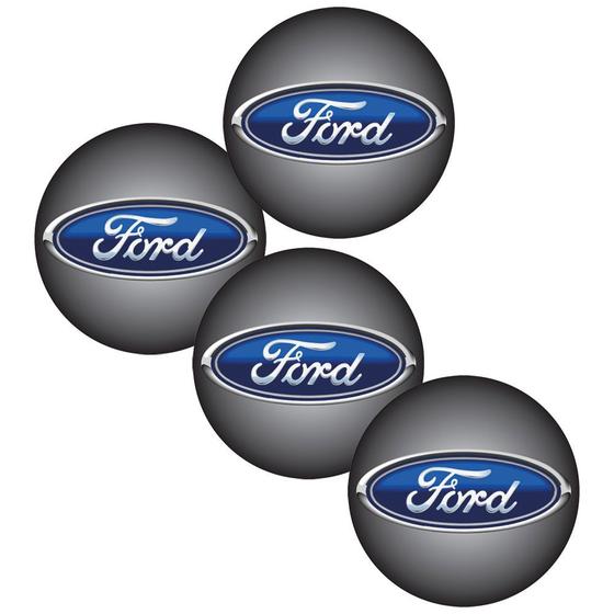 Imagem de Jogo BOTTOM/ Emblema para Calota FORD 51MM Degrade 4 Pecas Resinado