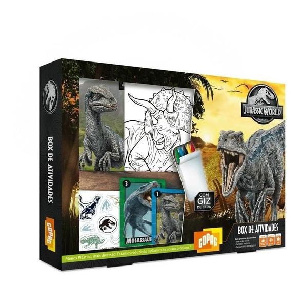 Imagem de Jogo Box De Atividades Jurassic World Com Giz De Cera Copag