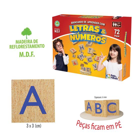 Imagem de Jogo Brincando De Aprender As Letras e Números Pais e Filhos - 10779