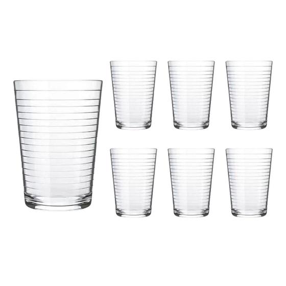 Imagem de Jogo C/6 Copos De Vidro Arizona Transparente 200ml - PRATICASA