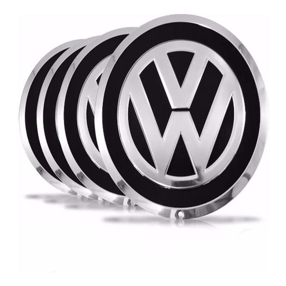 Imagem de Jogo Calota Centro Meio Miolo Roda Up Emblema Vw Preto