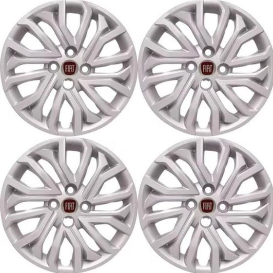Imagem de Jogo Calota Fiat Cronos Argo 2022 Aro 15 4 Unid Cb0040pta Com Emblema