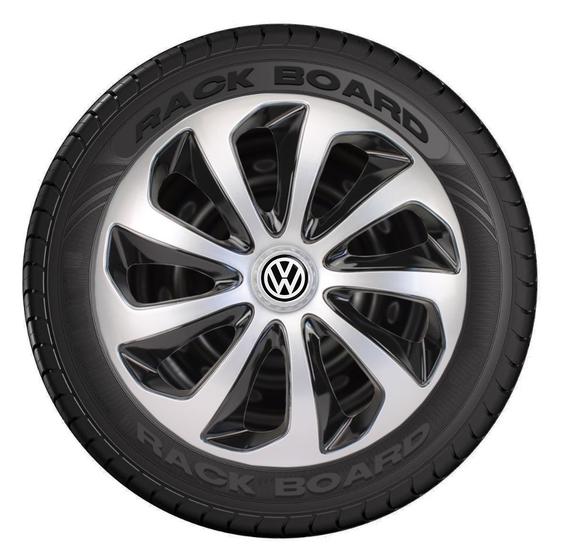 Imagem de Jogo Calotas Esportivas Aro 15 Velox Silver Black Volkswagen