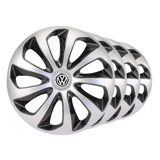 Imagem de Jogo Calotas Esportivas Velox Silver Black Aro 13 Volkswagen