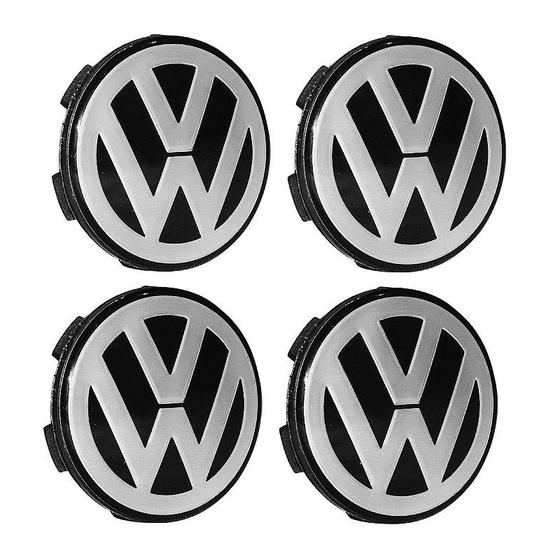 Imagem de Jogo Calotinha 56mm Centro de Roda Scorro Emblema Volkswagen