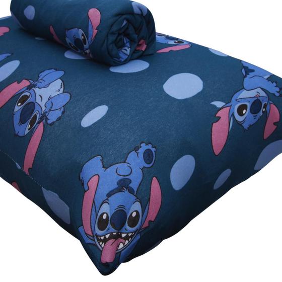 Imagem de Jogo cama Lençol Solteiro infantil Stitch Dinossauro Gamer