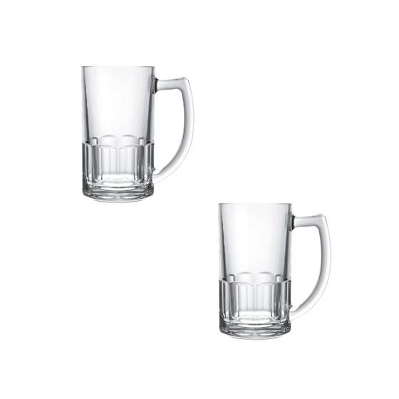 Imagem de Jogo Caneca Cerveja Bristol Vidro Nadir 340ml - Kit 2 Peças