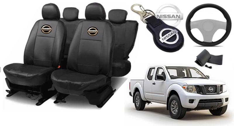 Imagem de Jogo Capas de Couro Nissan Frontier 2014 + Capa de Volante + Chaveiro Nissan