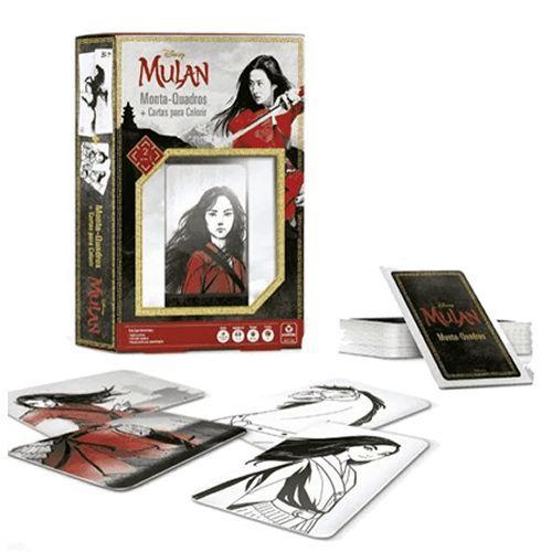 Imagem de Jogo Cartas Monta Quadros + Cartas Para Colorir Mulan Copag